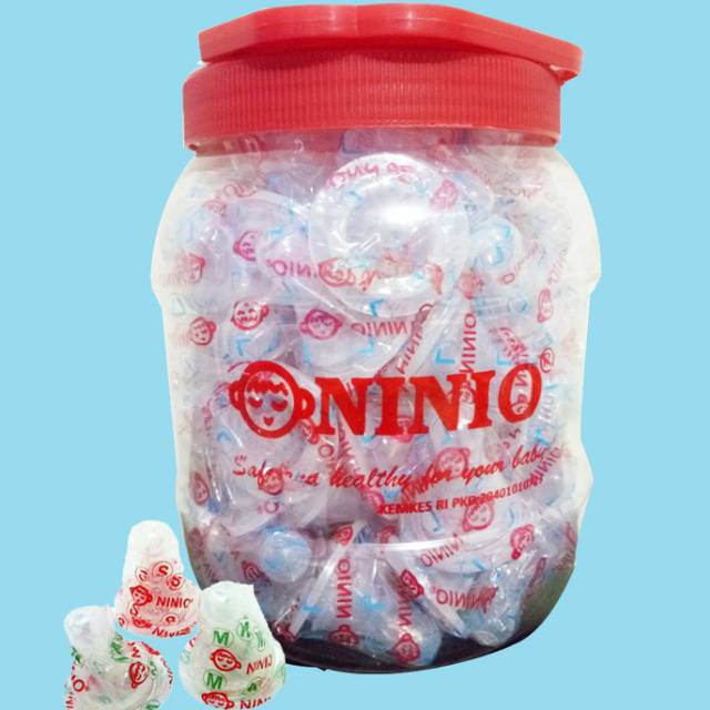 Ninio Dot Botol Susu Ukuran Size S M L isi 12 BUAH Nipple Silikon / Silicon