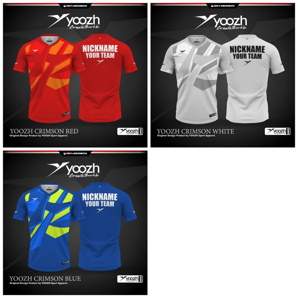 Baju Badminton Original Yoozh kaos badminton yoozh