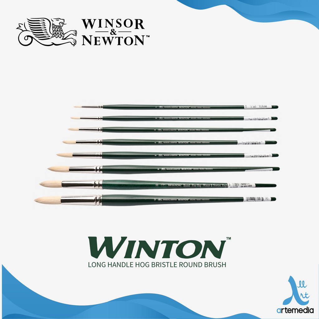 

Winsor & Newton Winton Hog Round Bristle Brush Long Handle