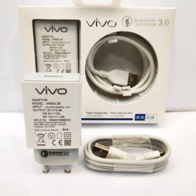 Charger Vivo Qualcomm Quick Charge 3.0 Kabel Micro 1Meter
