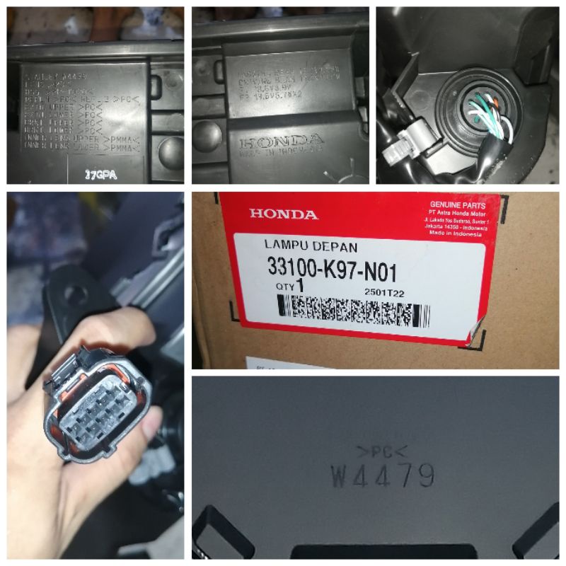 Reflektor lampu depan pcx150 pcx 150 lokal k97 original hgp 33100k97n01