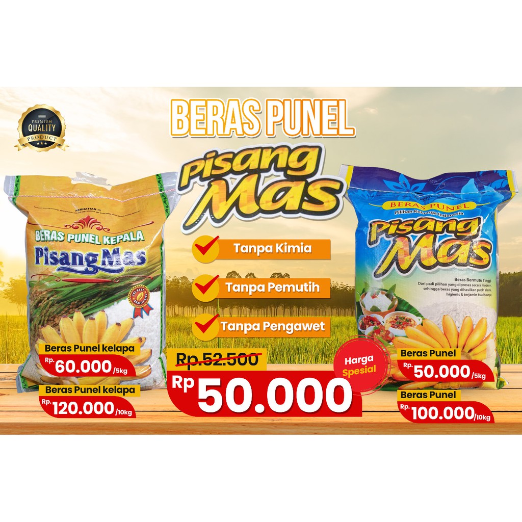 

Beras Punel Pisang Mas