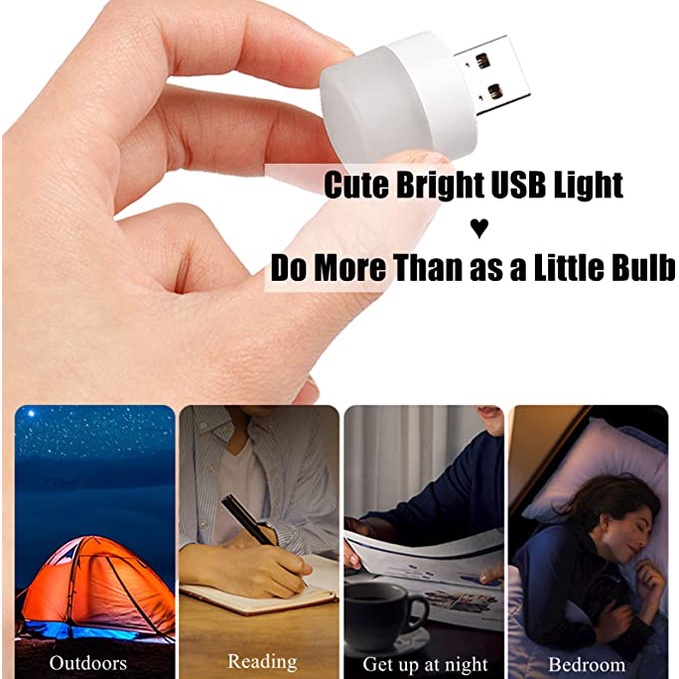 [Harga Grosir]Lampu Baca LED USB Plug Power Charging Proteksi Mata/Hot Sale