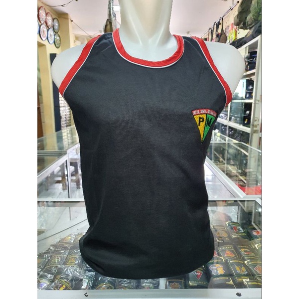 Singlet Polisi Militer Hitam Kecil | Kaos Tanpa Lengan Logo Polisi Militer | Kaos Pria Berlogo
