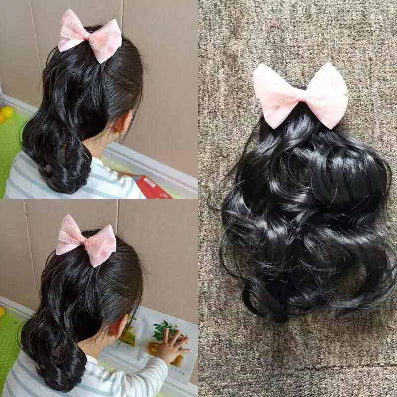 SO Jepitan wig rambut palsu ikal  pita  anak