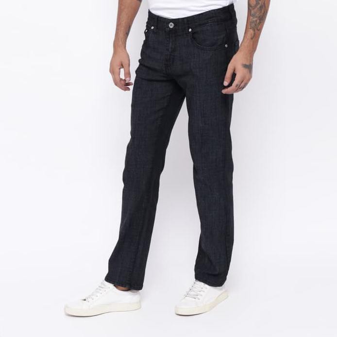 Edwin Celana Jeans Edw-115-01 Regular Fit Pria Panjang Hitam - Hitam, 30 Top Quality