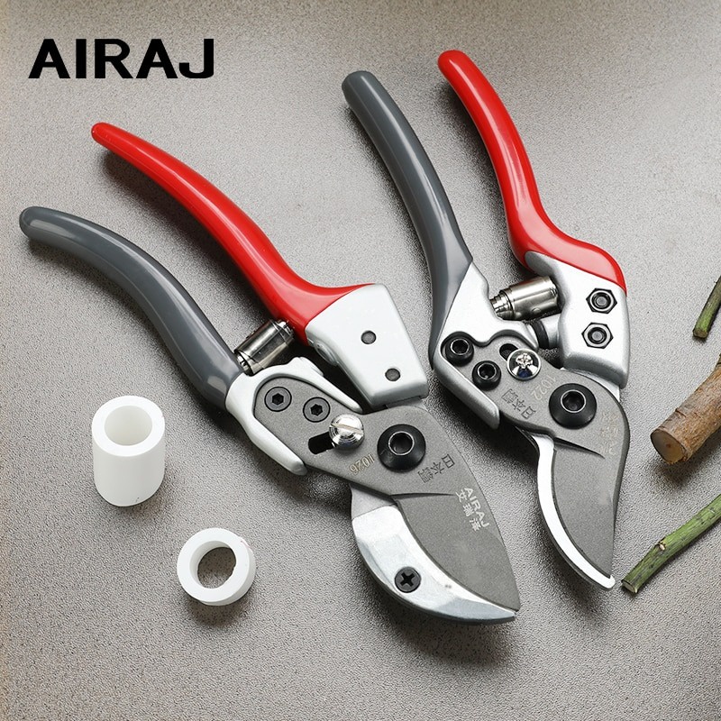 [TOSERBA_EMAK] - AIRAJ Gunting Taman Ranting Tumbuhan Bunga Bonsai Garden Pruning Shear Scissors 7 Inch - 1026 - Silver