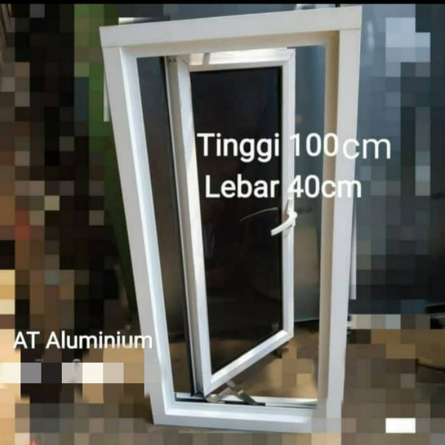 Jendela aluminium 40x100 casement grosir