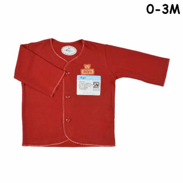 MIYO 1 Pcs Baju Lengan Panjang Warna MERAH Newborn (0-3M)