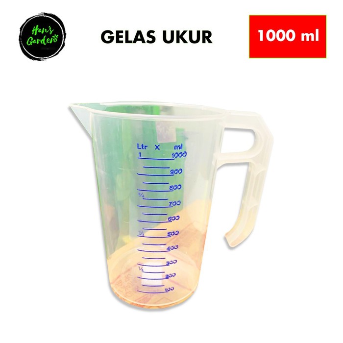 Gelas ukur gelas takar 1 liter 1000 ml green leaf