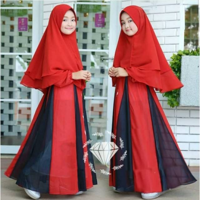 Edelweis Maxy Syari Kids Red