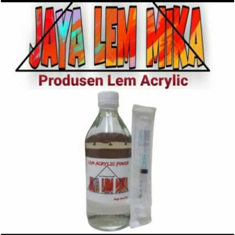 

lem akrilik 500 ml + suntik 1pcs