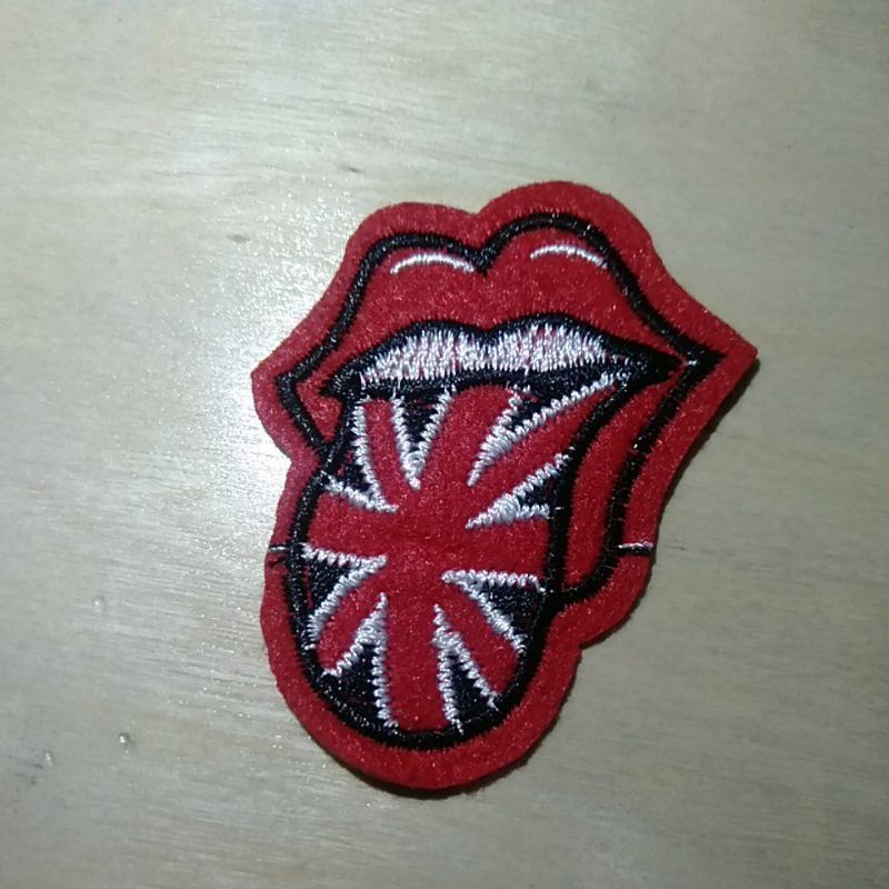 patch emblem bordir lidah rolling stones iron