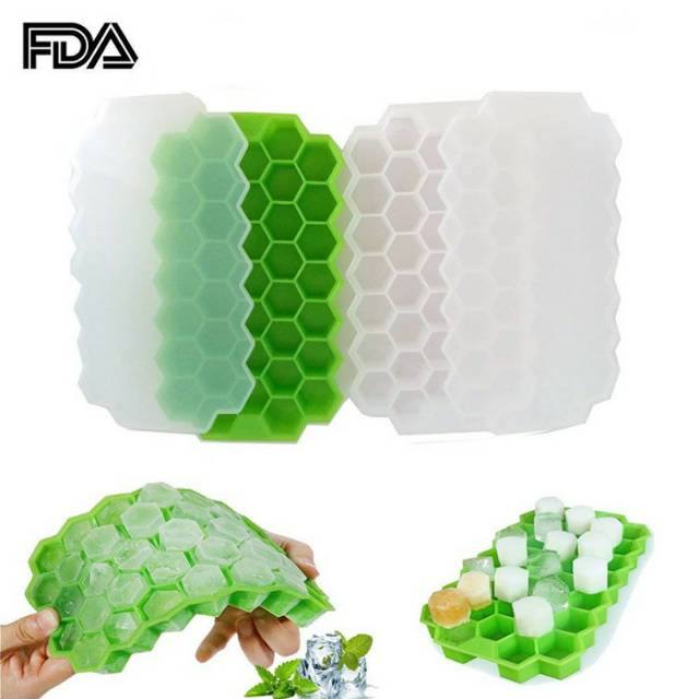 Silicone Cetakan Es Batu Honey Comb Cetakan Es Flexible Ice Cube Tray Hexagon