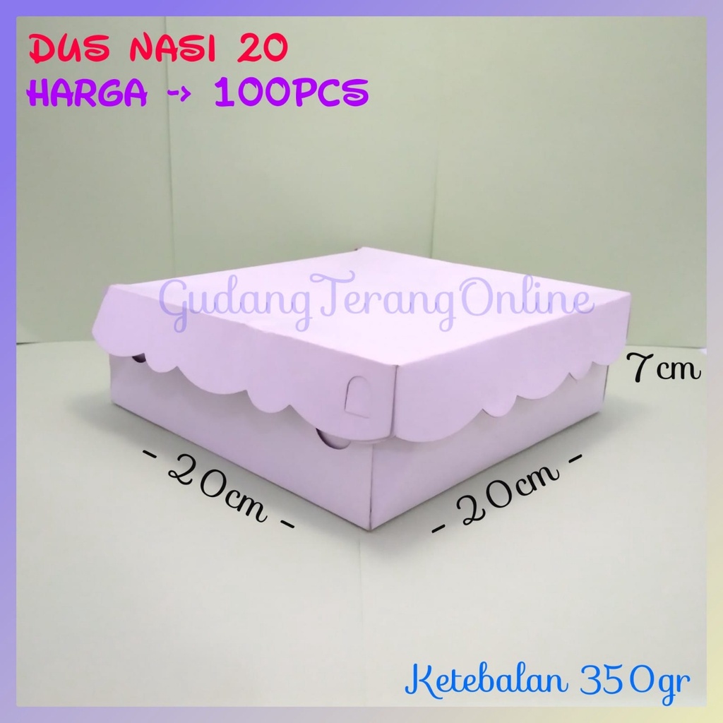 

Kardus nasi 20 / kardus nasi putih / dus nasi isi 100pc