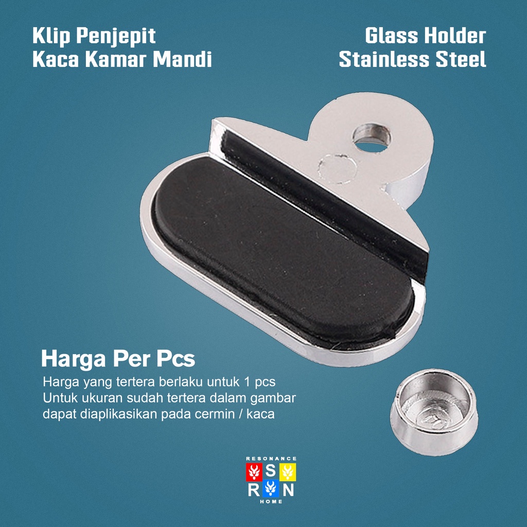 Penjepit Kaca - Cermin Oval / Glass Holder Resonance Home