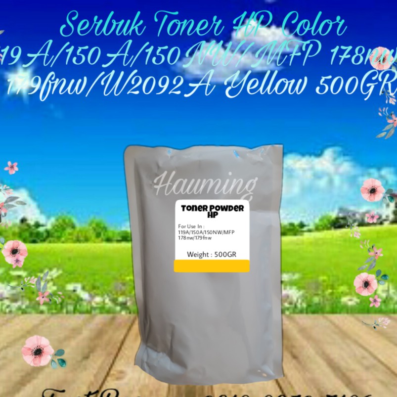 Serbuk Toner 119A 150A 150NW MFP 178NW 179FNW 178 179 W2092A Yellow 500gr