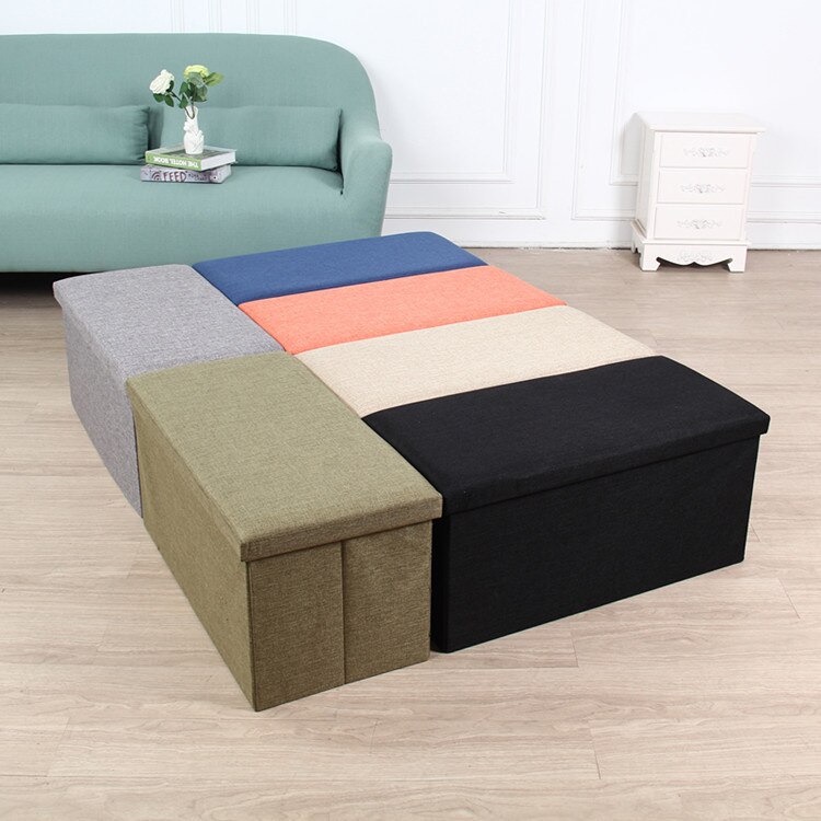 Sofa Kotak Penyimpanan Barang Serbaguna Foldable 76x38x38cm