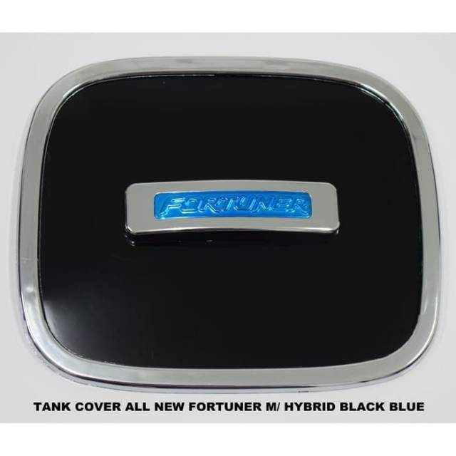 Tank cover tutup bensin hybrid Merah &amp; Biru Fortuner 2016-2017