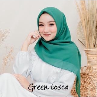 HARGA TERMURAH JILBAB BELLA SQUARE SEGI EMPAT / HIJAB BELLA SQUARE TERBARU WARNA TERLENGKAP-Toska