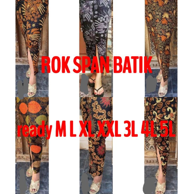 ROK SPAN BATIK size M L XL XXL 3L 4L 5L new