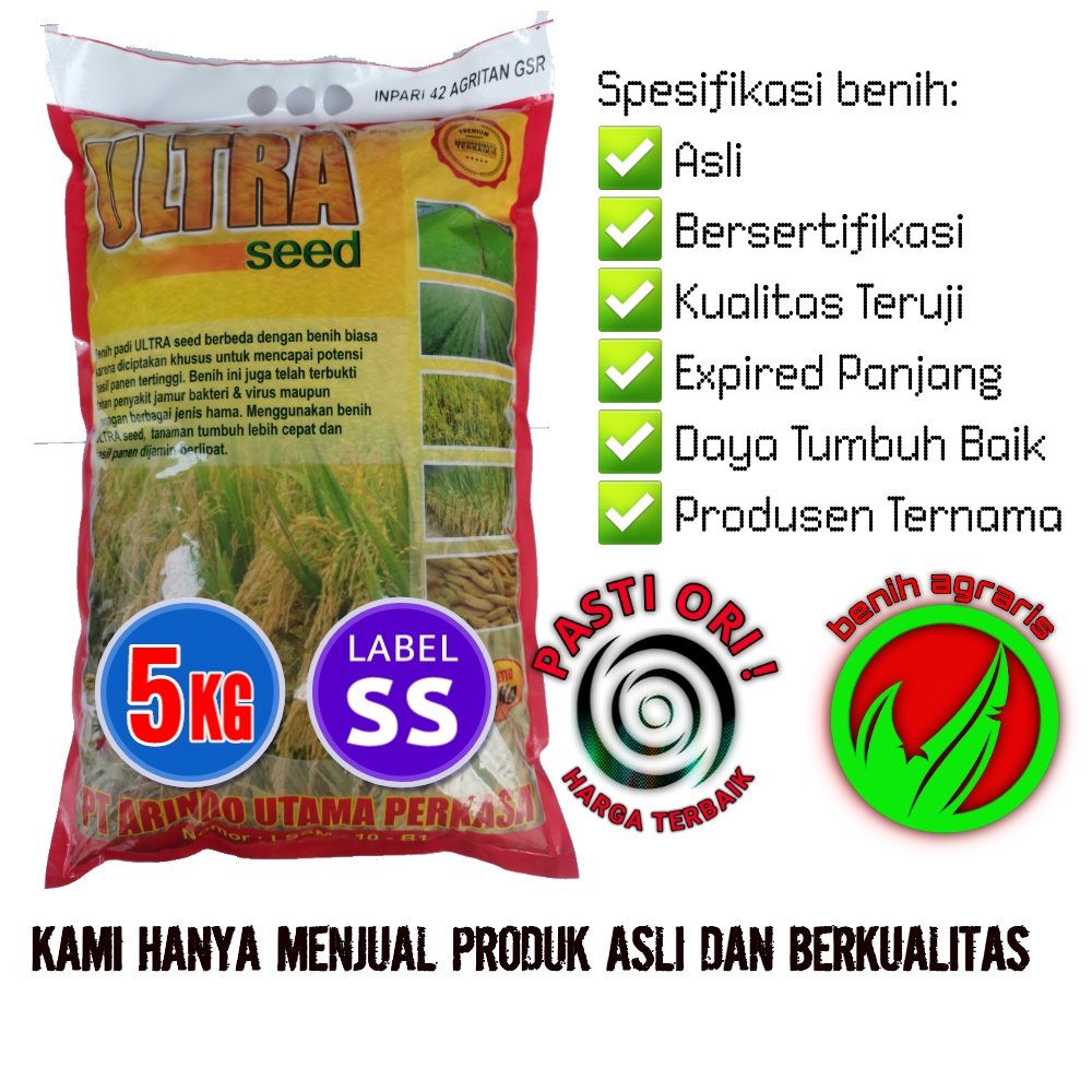 Benih Padi Inpari 42 Agritan GSR 5 kg Cap Arindo Utama Perkasa