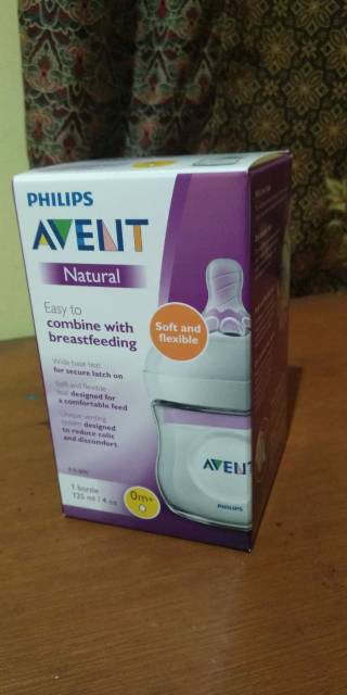 Philips Avent Bottle Natural 125ml White / Botol Susu Avent 1x125ml putih