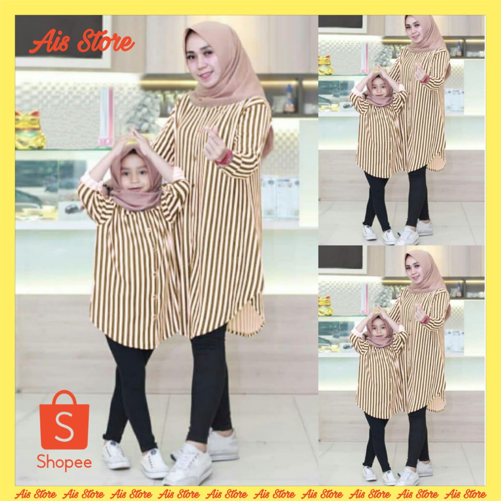Baju pasangan tanpa ayah, ibu, dan anak Nabila Couple Keluarga ori by najwa Dress Kapel Ibu n Anak L
