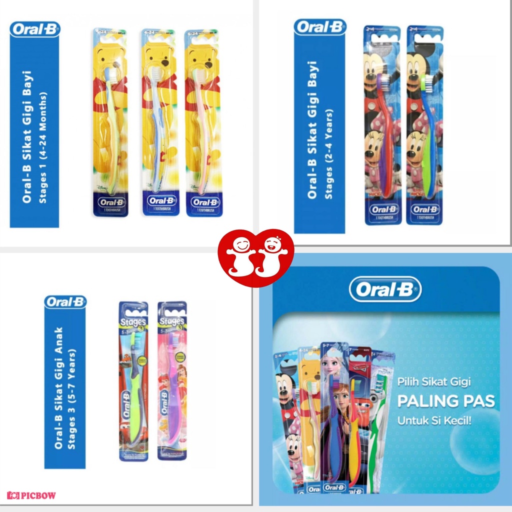 Oral B Sikat Gigi Anak Bayi Stage 1 2 3