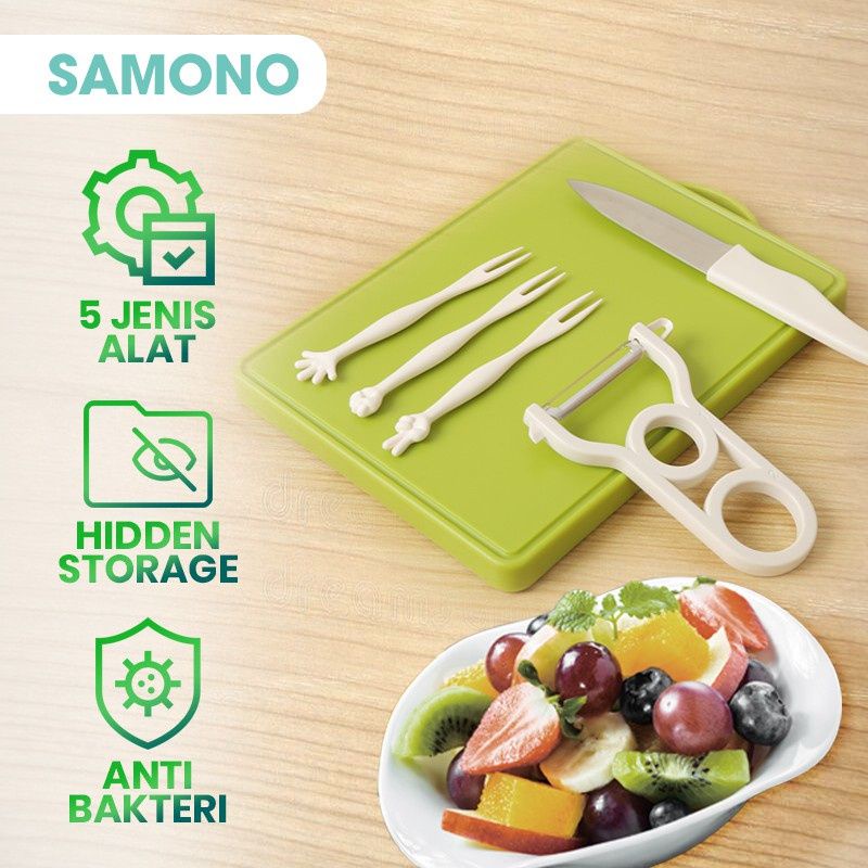 SAMONO SCB001 6 IN 1 SILVER ION ANTIBACTERIAL MULTIFUNCTION CUTTING BOARD