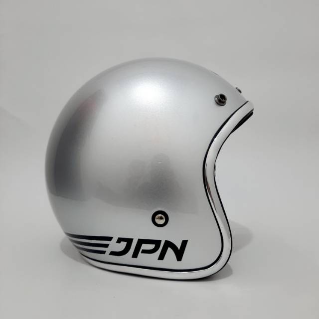 Helm Jpn Retro Silver Gloss List Chrome