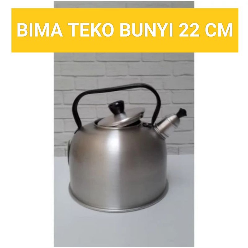 BIMA TEKO AIR BUNYI 22 CM KETEL POT ALUMUNIUM BERKUALITAS