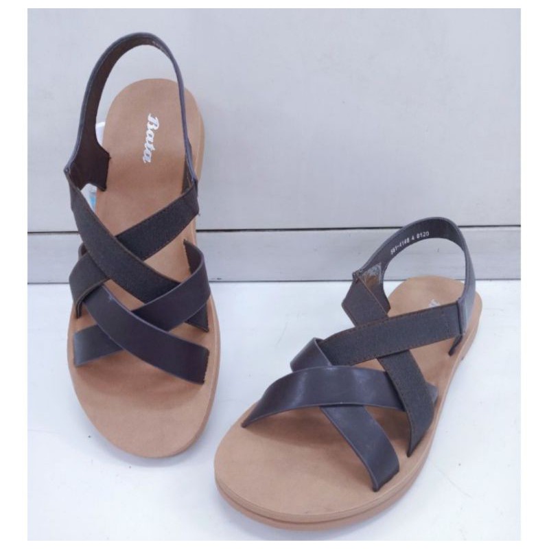 Bata Sepatu Sandal Wanita Bernadette Brown & Navy