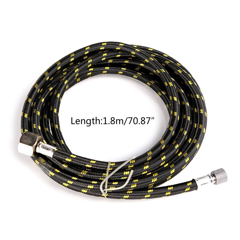 Kiss Nylon Braided Air Hose Selang Angin Airbrush Tahan Lama Dengan Fitting Standard1Per8 &quot;-1Per4 &quot;Di Kedua Ujung Untuk Sambungan Udara