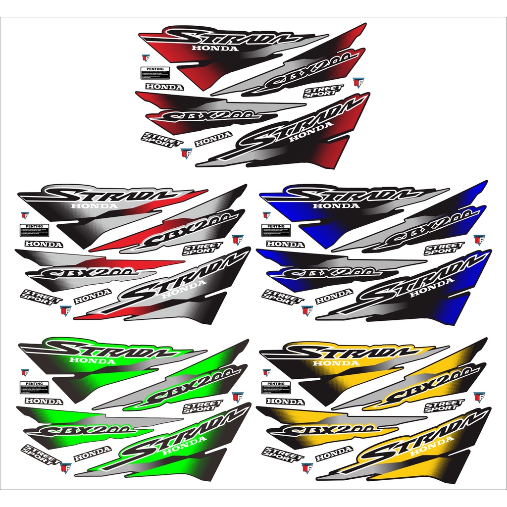Striping Honda STRADA CBX200 Tiger Lama Tilas Tilam