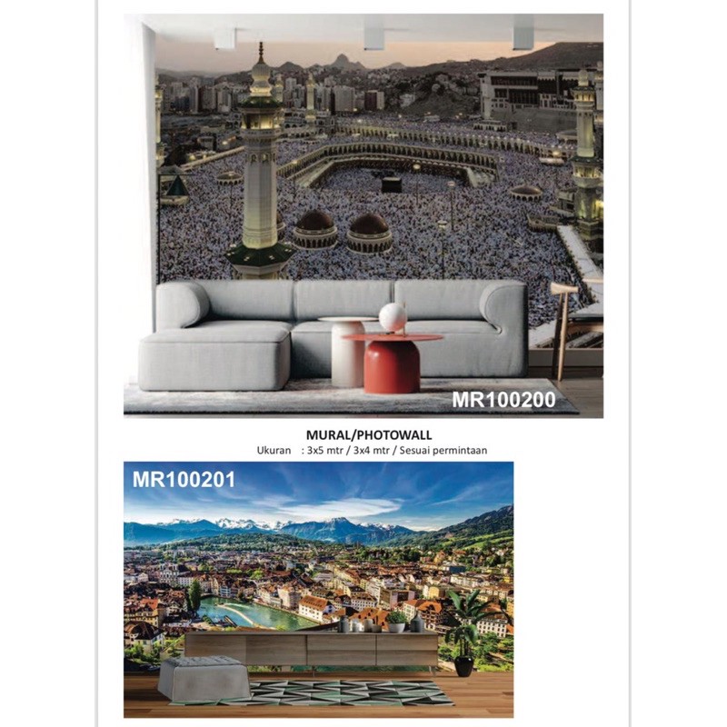 MURAL PHOTO WALL MOTIF KA’BAH 3D