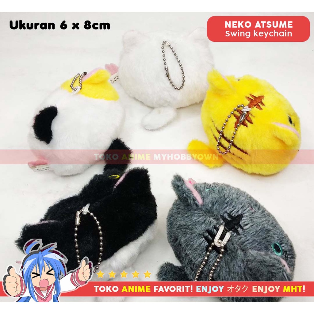 Gantungan Kunci Anime Neko Atsume Kucing Cat Boneka Plush Doll