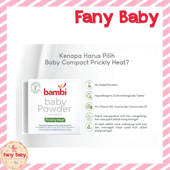 BAMBI BABY POWDER COMPACT [ PRICKLY HEAT ] 40GR