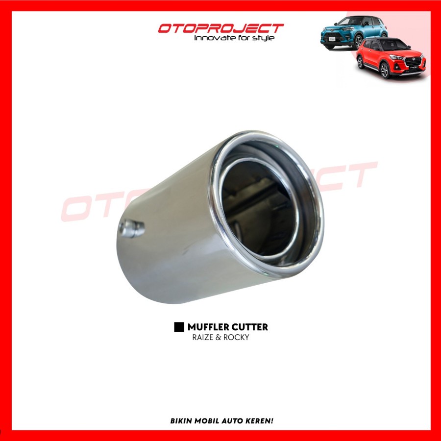 Muffler Cutter Buntut Knalpot Stainless Mobil Raize Rocky 2021