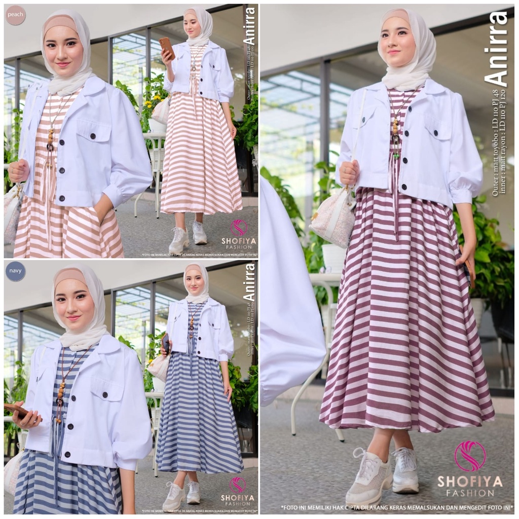 Anirra Dress Midi Set Outer By Shofiya