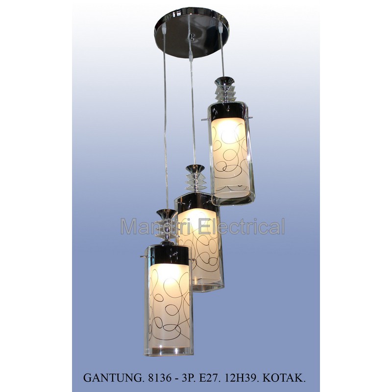 lampu hias gantung dekorasi ruang tamu- meja makan minimalis 8136 / 3
