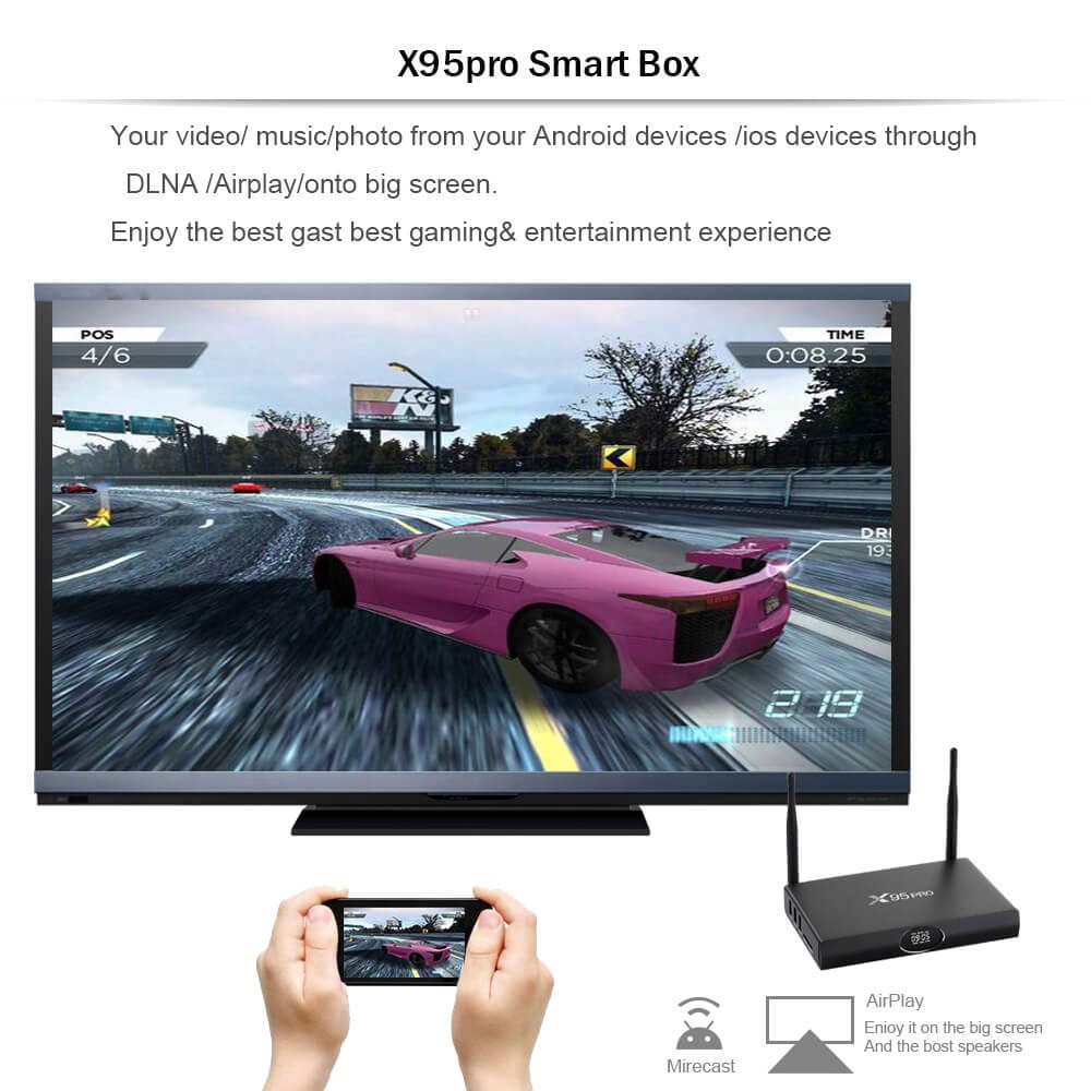 X95 PRO - RAM 2GB ROM 16GB - Android 6.0 Smart TV Box 4K Ultra HD