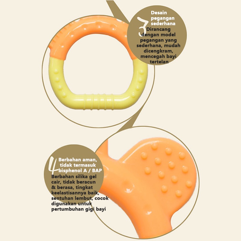 Teether Gigitan Bentuk Buah/Teether Bahan Silikon/Gigitan Bayi/C221