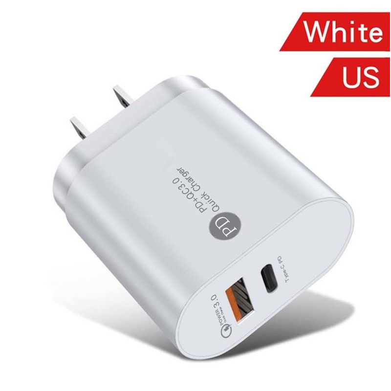 [EU,US Fast Charging Plug USB+PD Charger] [USB C Charger Universal Tablet Phone Wall Mount Adapter Suitable Kompatibel dengan iPhone, iPad, Samsung, Huawei, Xiaomi And Other Mobile Phones]