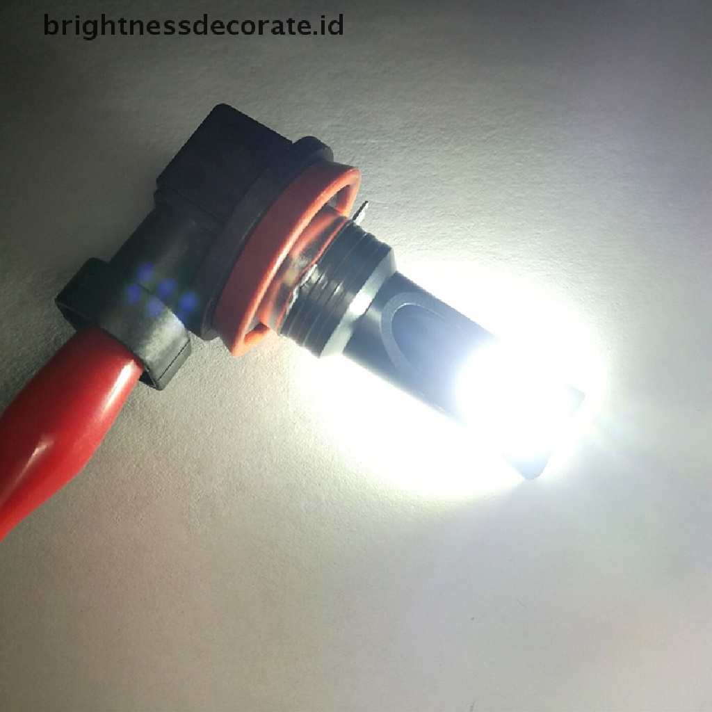 1 Pc Lampu Kabut Led H8 / H9 H11 3030 12smd 12v 6000k Untuk Mobil