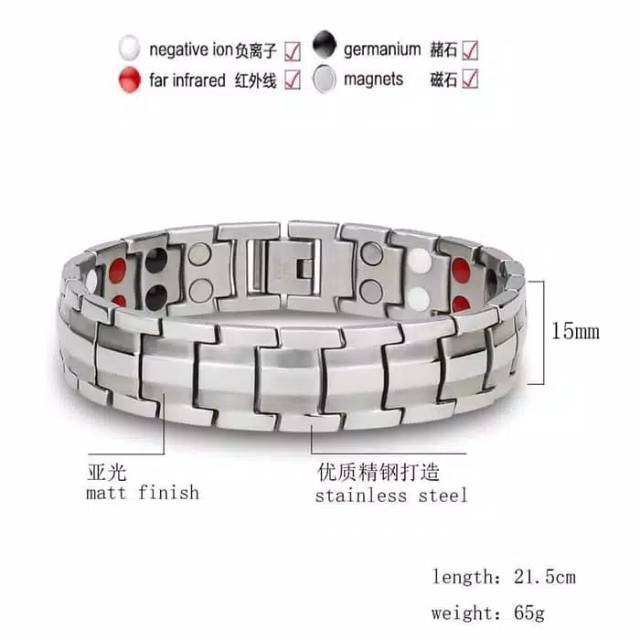 GELANG MAGNET KESEHATAN PREMIUM GERMANIUM INFRARED ION NEGATIF