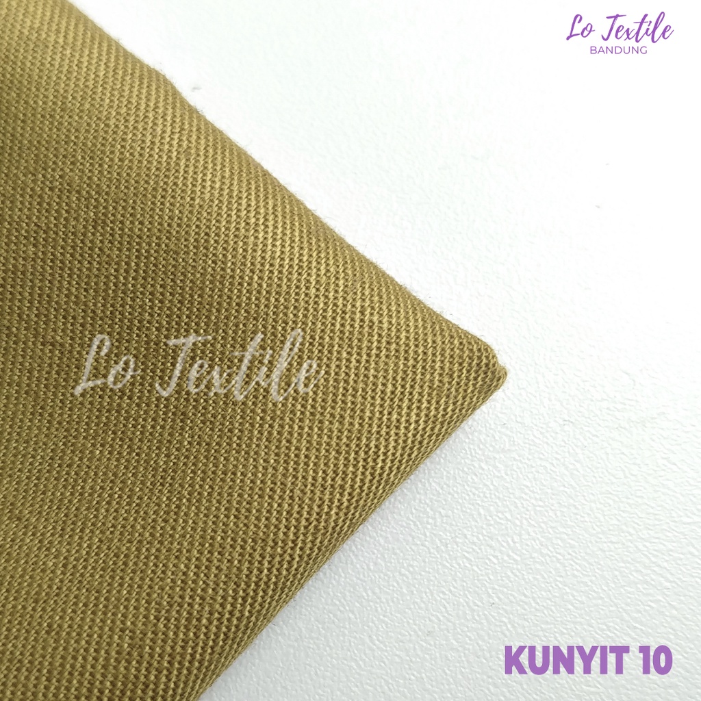 Kain Katun Toyobo Fodu Premium 0.5 Meter (Seri 1) - Bahan Katun Podu Cotton Koko Gamis Meteran-Kunyit - 10