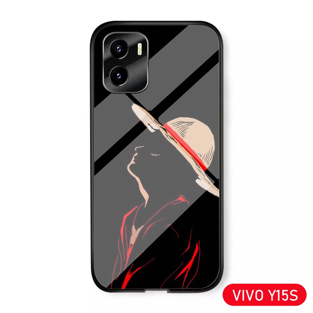 [A10] Softcase Kaca Glass Vivo Y15S - Casing Hp Vivo Y15S - Case Hp - Vivo Y15S