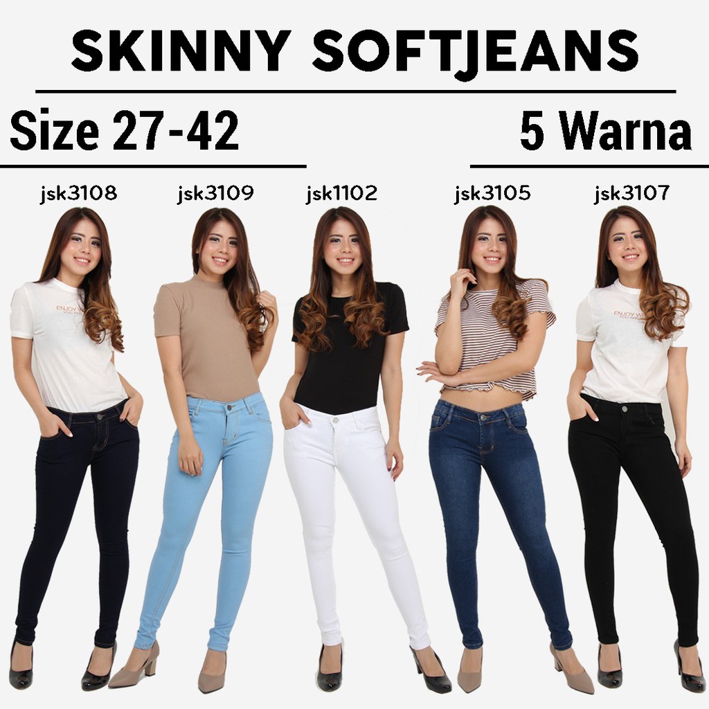  UKURAN  27 42  Celana  Panjang Wanita  Model Skinny Jeans  