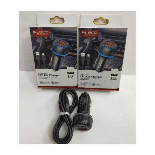 Jual Car charger Mobil Fleco 2usb F87 Saver Mobil Fleco 2usb Casan